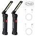 LED Work Light, COB Rechargeable Magnetic Work Lights, 360°Rotate and 5 Lighting Modes Portable Handy Flashlight Inspection Light for Car Repair, Household and Emergency Use, 2 Pack-Large