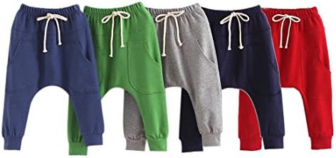 Baby Boys Girls Pants Kid Toddler Cotton Hiphop Harem Pants Infant Sport Jogger,1-2T,80cm tall/ Tag size:90,Navy