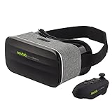 NeuTab VR 2nd Gen Virtual Reality VR Headset 3D Glasses with Remote Controller 360 Degree Immersive Movies and Games for IOS, Android Phones, iPhone 8 Plus and Other 3.5-6.3 inch Screens