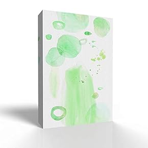 Canvas Wall Art - Watercolor Abstract Color Block Line Draw - Modern Home Art Stretched and Framed Ready to Hang - 12x18 inches