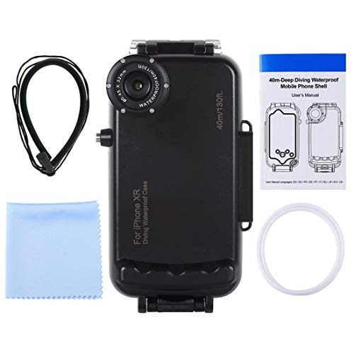 HAWEEL for iPhone XR Underwater Housing Professional [40m/130ft] Diving Case for Diving Surfing Swimming Snorkeling Photo Video with Lanyard (iPhone XR, Black) - Thumbnail 6