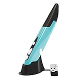 Lcyyo@ PR-03 Portable 2.4G Wireless Adjustable 800/1200/1600DPI USB Optical Pen Mouse with Pen Stand for PC Computer Desktop Notebook Laptop (Blue)