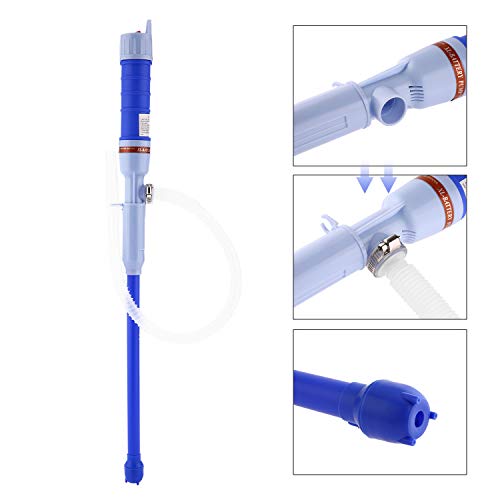 Adakiit Battery Powered Liquid Transfer Pump Multi-Purpose Siphon Pump Transfer Pump for Fuel Gas Oil Gasoline Water (Blue)