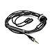 BRAINWAVZ Earphone Replacement Cable with MMCX Connectors (3.5MM with Mic & Remote)