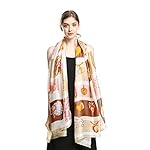 100% Silk Scarfs for Women Fashion Large Sunscreen Shawls Long Lightweight Floral Pattern Scarves 100% Silk Scarfs for Women Fashion Large Sunscreen Shawls Long Lightweight Floral Pattern Scarves