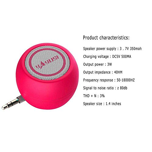 Portable Speaker KingTo Mini Mobile Phone Speaker 3.5mm AUX Amplifier Sound System 3D Stereo Speakerwith USB Charger for iPhone, iPad, iPod, Tablet, Computer - Thumbnail 3