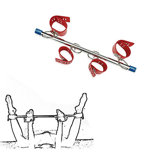 New Personal Steel Pipe Handcuffs , Adjustable Cuffs, Red