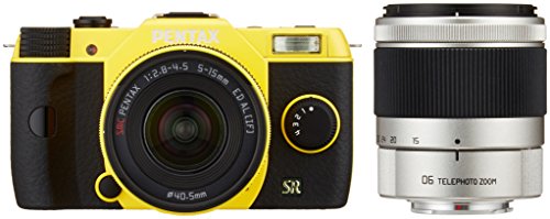 PENTAX mirrorless single-lens Q7 double zoom kit [standard zoom 02 STANDARD ZOOM ? telephoto zoom 06 TELEPHOTO ZOOM] yellow Q7 YELLOW WZOOM KIT 11567 [International Version, No Warranty]