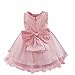 iEFiEL Baby Girls Lace Bowknot Flower Dress Wedding Pageant Baptism Christening Tutu Gown