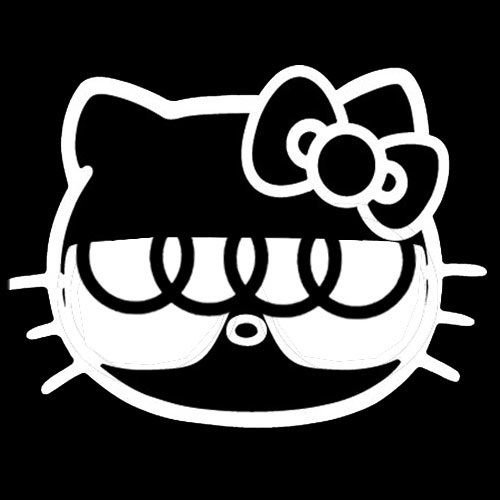 Edwin Group of Companies HELLO KITTY WINDOW STICKER FUNNY