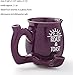 FASHIONCRAFT Premium Roast and Toast Novelty Mug Purple with White Print, Ceramic Coffee Mug