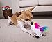 goDog (2 Count Magical Creatures Unicorn Squeaky Plush Dog Toy, Chew Guard Technology - Blue/White, Small