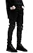 NITAGUT Men's Slim Fit Stretch Destroyed Ripped Skinny Denim Jeans Black-US 34