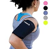 Phone Armband Sleeve Best Running Sports Arm Band Strap Holder Pouch Case Gifts for Exercise Workout Fits iPhone 6 7 8 X 11 Plus iPod Android Samsung Galaxy S8 S9 Note 5 9 Edge. For Women & Men MEDIUM
