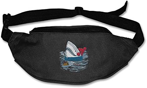 Casual Shark In The Water Waist Bag Outdoors Packs Unisex Black