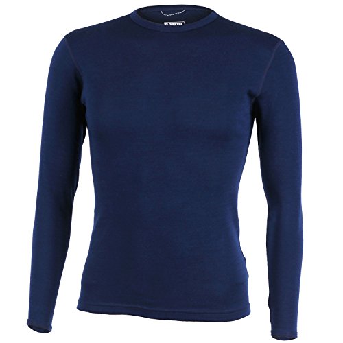 Meriwool merino wool men’s crew tops, xx-large - navy