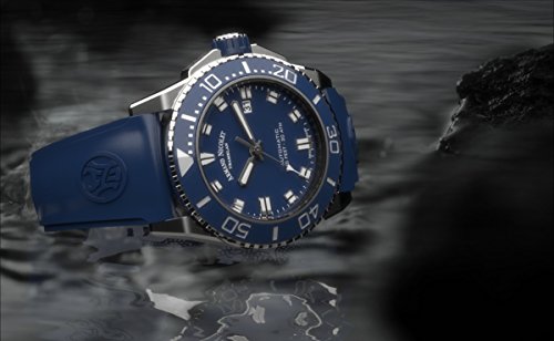 Armand Nicolet Men's Diver Automatic Watch Blue with Rubber Bracelet A480AGU-BU-GG4710U