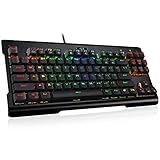 Redragon K561 VISNU Mechanical Gaming Keyboard, Anti-ghosting 87 Keys, RGB Backlit, Wired Compact Keyboard with Clicky Blue Switches for Laptop, Windows, PC Games