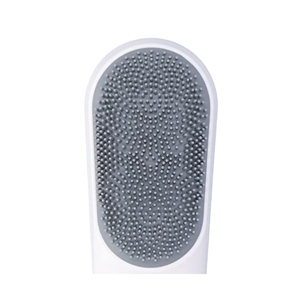 Bathing Accessory, Electric Shower Brush Long Service Life Silicone Material with Sound Waves for Smooth and Tender Skin