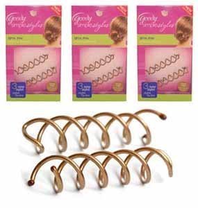 3 - Pack Goody Simple Styles Spin Pin - Blonde