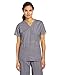 WonderWink Women's Peek-A-Boo Top, Pewter, Large