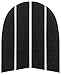 PUNT SURF Dog Traction Pad - 4 Piece Customizable Deck Grip for The Nose of Your Paddleboards, Longboards & Surfboards Guaranteed to Stick Forever on Your Board [Black]