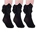 SEMOHOLLI Women Socks, Women Ankle Socks, Women Fashion Socks Ankle Length Socks With Bow Cute Socks (3 Pairs-black)