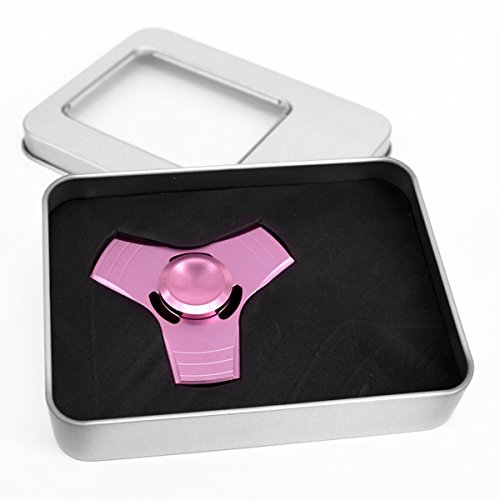 Spinner Fidget EDC ADHD Focus Toy Ultra Durable High Speed 1-4 Min Spins Precision Aluminum (Pink)