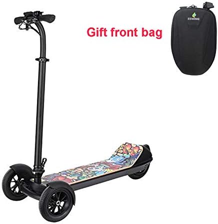 FEZBD Three-Wheel Adult Electric Scooter, LED Debugging Folding Balance Scooters, 3 Speed Adjustable Balance Scooter