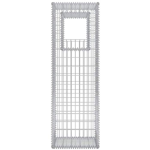 vidaXL Gabione Pfosten Stahl 50x50x160cm Steinkorb Steinsäule Blumentopf – Bild 5