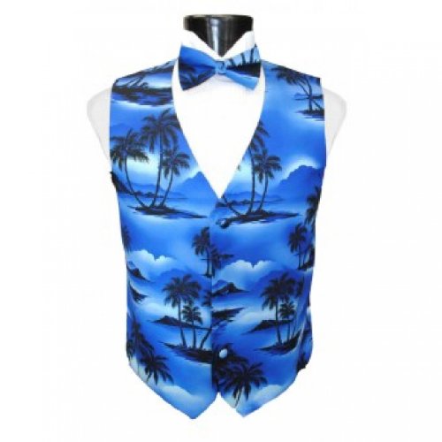 Royal Blue Tradewinds Tuxedo Vest and Bow Tie Size XLarge