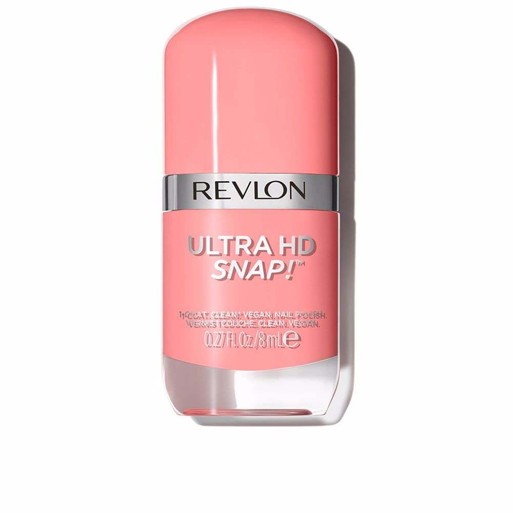 Revlon Ultra HD Snap Nail Polish, Long Lasting Vegan Formula, Quick Drying & One-Coat Full Coverage Colour (8ml) Think Pink (027) Unisex