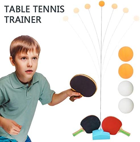 SUPERLOVE Table Tennis Trainer With Elastic Soft Shaft Leisure Decompression Sports Table Tennis Set For Indoor Outdoor Use
