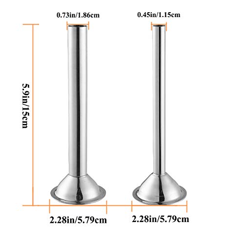Stainless Steel Sausage Stuffing Tubes for Kitchenaid FGA Food Grinder Attachment, Sausage Stuffer kit, Manual Sausage Stuffer, Grinder Stuffing Tube - Thumbnail 3