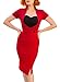 Fantaist Women's 1950s Sweetheart Button Cocktail Party Pinup Vintage Dress
