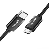UGREEN USB C to Micro USB Cable Micro B USB Type C Cord Male to Male Compatible for MacBook, iMac Pro, Chromebook Pixel, Lenovo Yoga 900 3FT (Black)