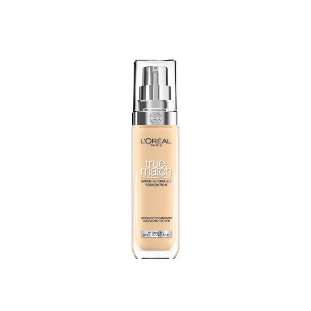 L'Oreal Paris Foundation True Match Liquid Foundation 2W with Hyaluronic Acid & SPF 16 30ml