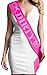 RhinestoneSash 30th Birthday Sash Pink - Silver Sparkle Dirty 30 PREMIUM GRADE SATIN Sash - Womens Birthday Party Decorations - Magenta Pink Sash(Dirty30 GLT) MAG