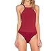 Cheapcotton Women's Back Crisscross Straps Bodysuit