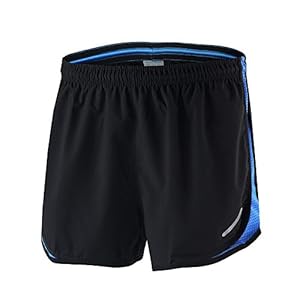 Lixada Men’s 2 in 1 Running Shorts Quick Dry Marathon Training Fitness Running Cycling Sports Shorts Trunks