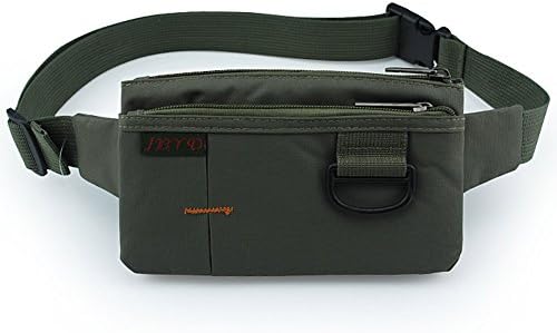 liangdongshop Slim Theftproof Waist Bag Crossbody Chest Pouch Pack Travel Purse(Dark Green)