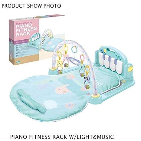 TABU TOYS WORLD Musical Kick and Play Multi-Function High Grade Plastic Piano Gym and Fitness Rack Musical Baby Mat, (Musical Baby Mat Color Depend On Availability)