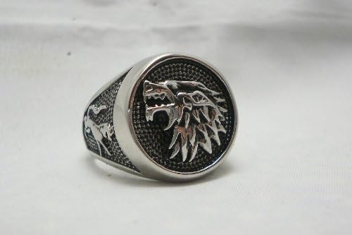 Game of Thrones House Stark Ring Direwolf Wolf Ring Sz 8 by NotB4Noon