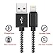[4 Pack]Lightning Cable, (3FT 6FT 6FT 10FT) Nylon Braided Charger Cable Cord Lightning to USB Cable Support iPhone 8/X 7/7 Plus/6/6s/6 Plus/6s Plus, iPad Pro/Air/mini,iPod（Black+white)