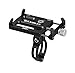 MaxMiles Motorcycle and Bicycle Cell Phone Holder Aluminum Universal Adjustable Phone Mount Smartphone Holder Bike Handlebar Phone Holder for iPhone X 5 6 7 8 Plus Samsung LG (Rotation Black)