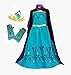Cokos Box Girls Coronation Dress Costume Cape Gloves Tiara Crown, 3 Years, Blue Purple