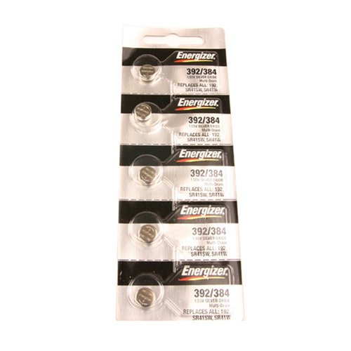 Energizer 392/384 Multi-Drain Battery SR41 Replaces LR41, 5 Pack