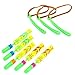 3Pack Rocket Copters LED Rocket Helicopter Flying Toys Amazing Slingshot LED Helicopters Mini Launcher Slingshot Arrows Slingshot Flying Arrow for Kids