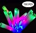 Liferry Foam Glow Sticks 100 Pack,3 Modes Flashing LED Light Sticks - Glow in The Dark Party Supplies Parties,Weddings,Concerts,Christmas,Halloween