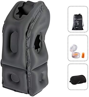 Gfbyq Inflatable Travel Pillow Neck and Head Support Pillow for Sleeping on The Airplane Train Car Home Office (Color : G)